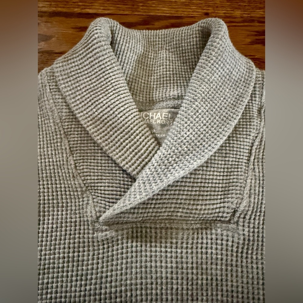 Michael Kors Textured Gray Top - Picture 3 of 7